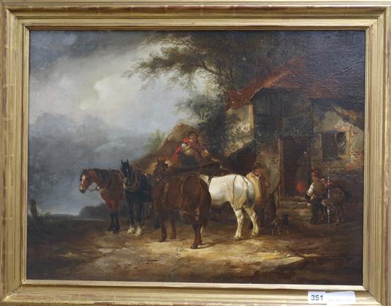 Attributed to Thomas Smythe (1825-1907), oil on canvas, tavern scene